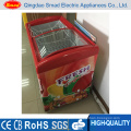 Glass Door Chest Freezer for Ice Cream Display